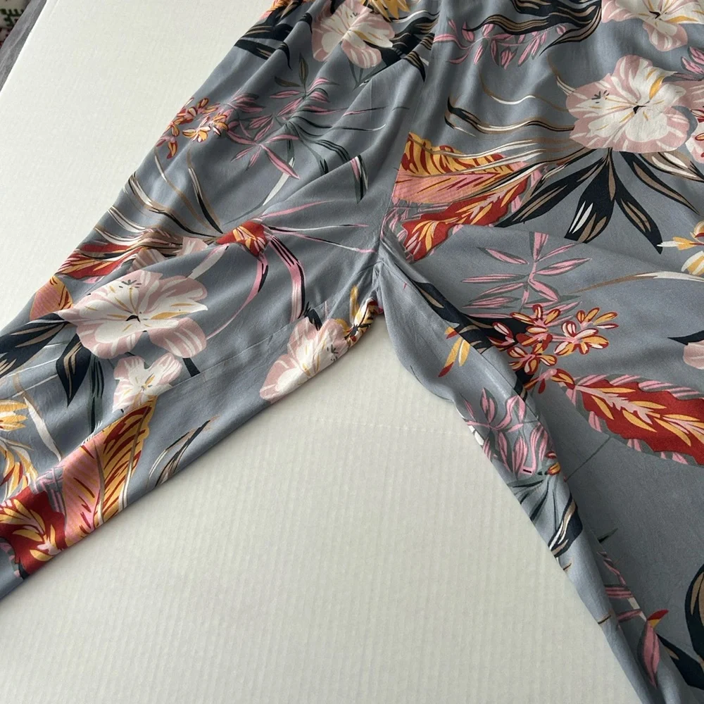 Patrons of Peace Gray Floral Maxi jumpsuit - Picture 3 of 9